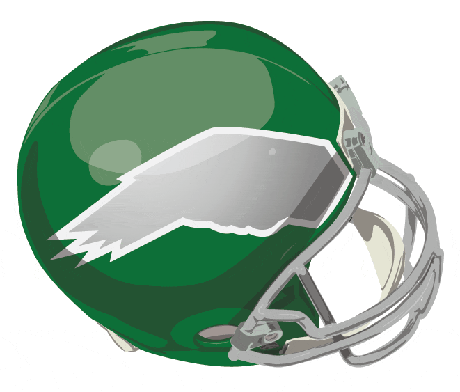 Philadelphia Eagles 1974-1995 Helmet iron on tranfers